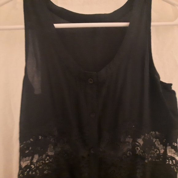 Forever 21 Black Sheer Dress, size Med. - Picture 1 of 6